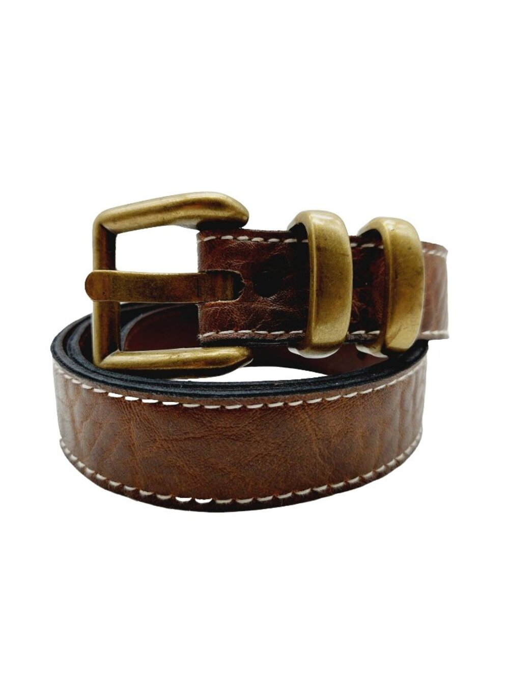 Lizwear Belt Brown Size 10 Brass Toned Hardware Read